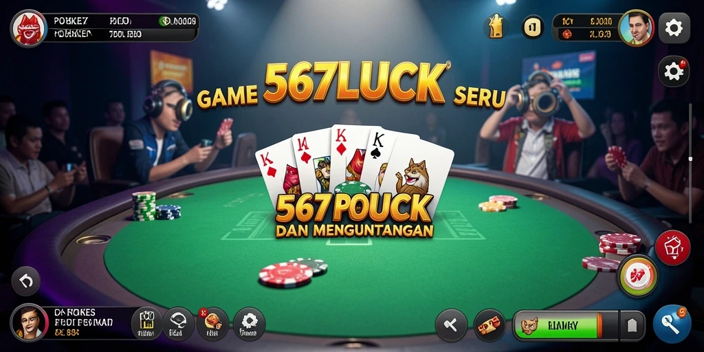 Tampilan gameplay Poker yang seru dan mendebarkan.