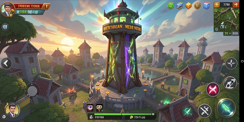 Gameplay 77RP yang epik dengan pertahanan menara menawan.