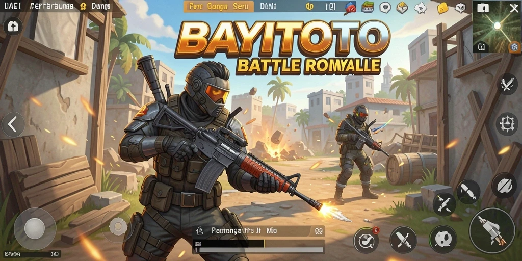 Gameplay seru <strong>BAYITOTO</strong> dalam pertarungan Battle Royale.