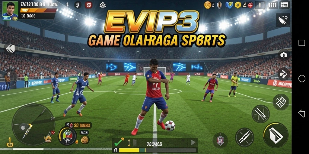 Tampilan gameplay EVIP3 yang mendebarkan dalam berbagai cabang olahraga.