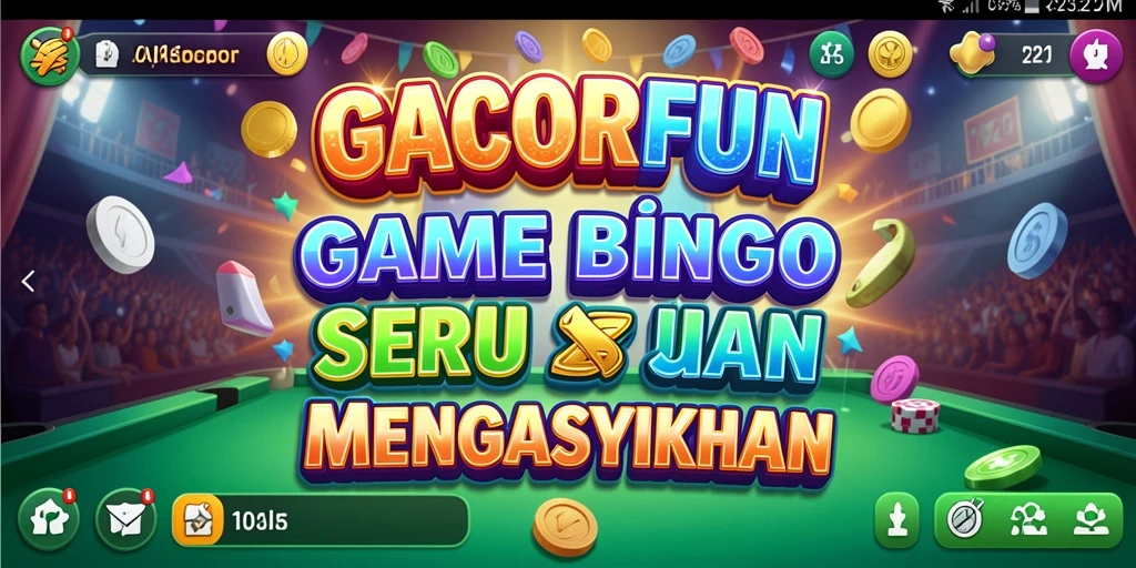 Tampilan gameplay GACORFUN yang seru dan penuh warna.