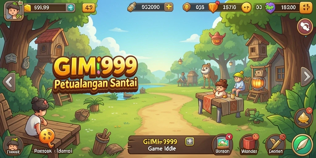 Screenshot GIM999 menampilkan gameplay unik yang santai.