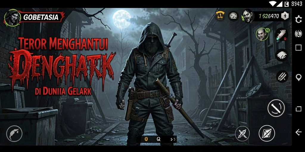 Screenshot GOBETASIA menampilkan suasana menyeramkan dengan efek visual mendalam.