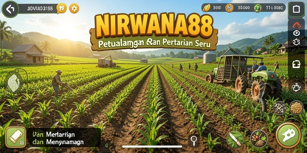 Gameplay seru dengan kebun yang subur dan hewan peliharaan.