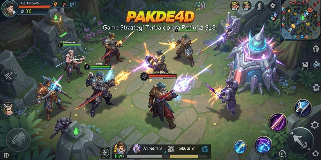 Screenshot gameplay PAKDE4D menunjukkan pertempuran strategis yang mendebarkan.