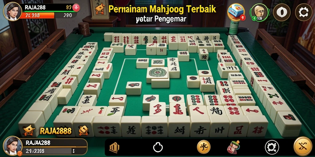 Tampilan gameplay menarik dari RAJA288 yang menunjukkan keseruan Mahjong.