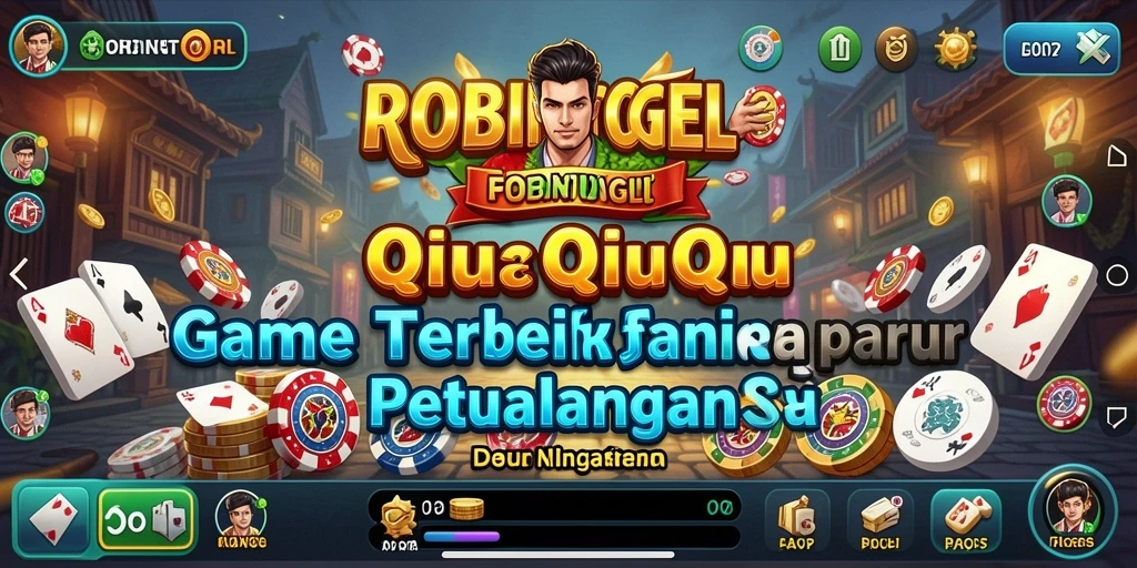 Tangkapan layar gameplay QiuQiu di ROBINTOGEL yang seru.