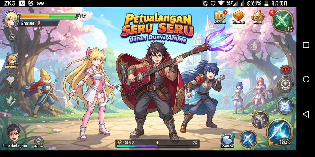Tangkapan layar menampilkan aksi pertarungan yang seru dalam ZK3.